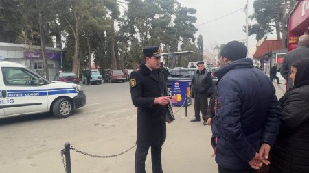 Şəmkir polis şöbəsinin əməkdaşları kibercinayətkarlığa qarşı Şəmkirdə tədbirlər keçirib