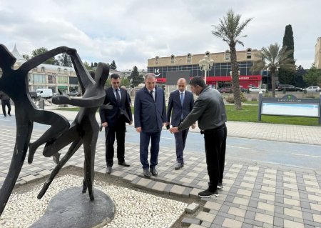Gəncə şəhərində III MDB İdman Oyunları ərəfəsində abadlıq və yenidənqurma işləri aparılır