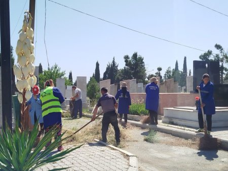 Gəncədə Şəhidlər Xiyabanı təmizləndi: MKTİB-dən genişmiqyaslı aksiyalar